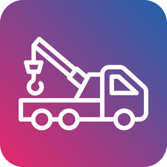 Vector Design Tow Truck Icon Style