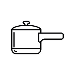 Sauce pan icon vector on trendy design