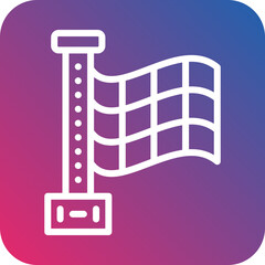 Vector Design Finish Flag Icon Style