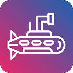 Vector Design Army Submarine Icon Style