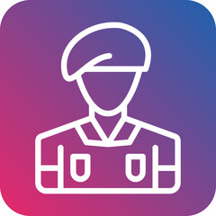 Vector Design Army Soldier Icon Style