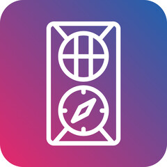 Vector Design Army Compass Icon Style