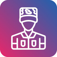 Vector Design Army Captain Icon Style