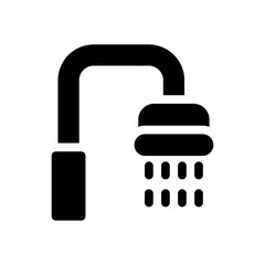 shower solid icon illustration vector graphic