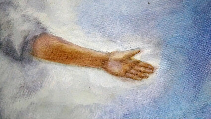 The lovely hand of Jesus
