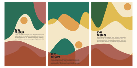 vector colorful fluid and liquid summer brochure background template