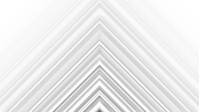 Futuristic white grey arrow moving up. Abstract technology background. Growth concept motion graphics backdrop. Seamless loop animation