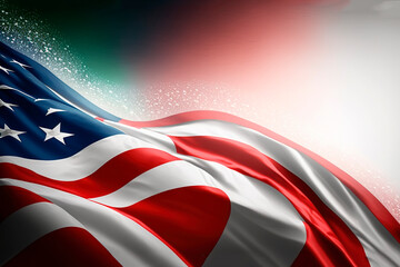 USA flag, Illustration of the USA national flag. Memorial Day, 4th of July. generate by ai