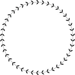 Laurel wreath vector icon design. Circle flat icon.