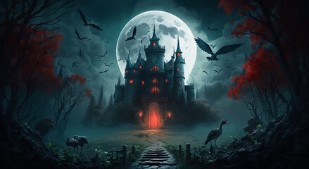 scary halloween background