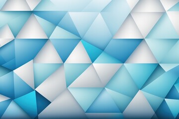 Obraz premium Baby blue & white abstract geometric background, generative AI