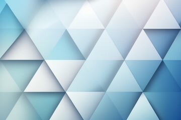 Baby blue & white abstract geometric background, generative AI