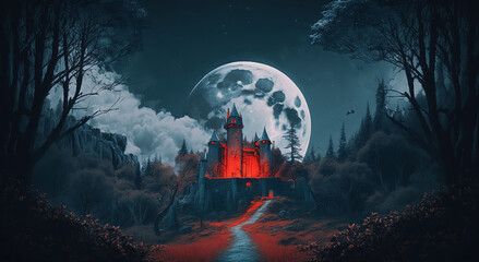 haunted house in the forest