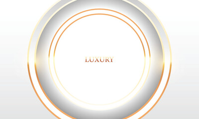 Elegant abstract copper circle line background with shiny elements. rose shades. Realistic luxury paper cut style 3d modern concept. vector illustration for design.