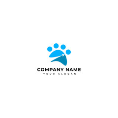 Pet travel logo vector design template