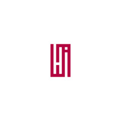 Letter HI logo vector design template