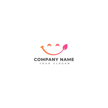 Happy face logo vector design template
