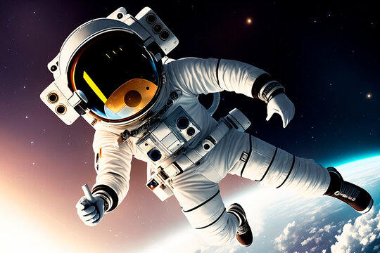 astronaut concept art illustrtion. Generative ai.