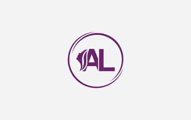 Beauty spa logo and symbol design with the letter AL