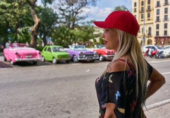 Middle-aged latin woman visiting Havana