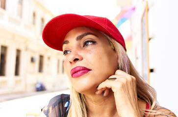 Portrait of middle-aged latin woman