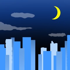 Fototapeta premium night city skyline