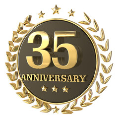 happy anniversary number gold