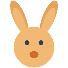 Easter Bunny Vector Color Illustration Vector Icon which can easily modify or edit

