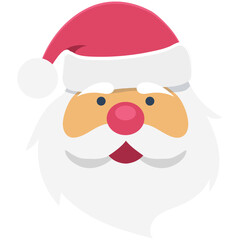 Santa Face Vector Color Illustration Vector Icon which can easily modify or edit

