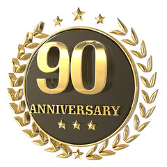 happy anniversary number gold