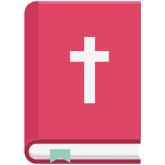 Fototapeta premium Bible Vector Color Illustration Vector Icon which can easily modify or edit