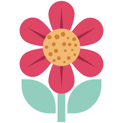 Flower Vector Color Illustration Vector Icon which can easily modify or edit

