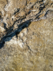 Dead Sea salt layers