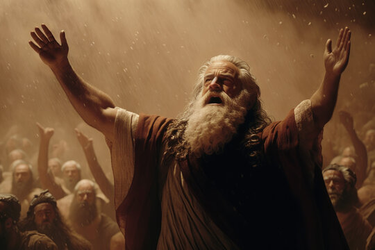 Moses Parting the Red Sea, AI Generative
