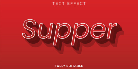 Supper 3d text effect design template