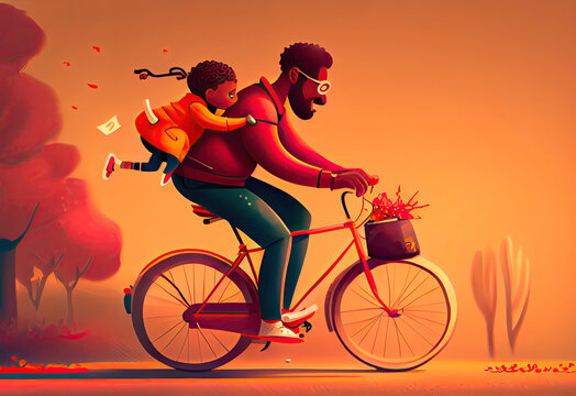 Family Day Outdoors Motivational. Ai generated - Powered by Adobe