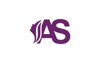 Beauty spa and hair art, logo and symbol design with the letters and alphabets