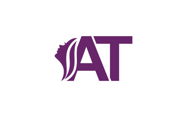 Beauty spa and hair art, logo and symbol design with the letters and alphabets