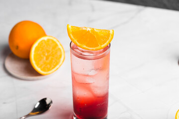 Bitter and soda cocktail Campari & soda