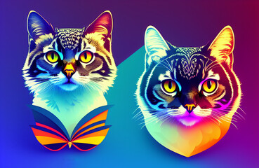 Obraz premium multicolor vector style owl illustration