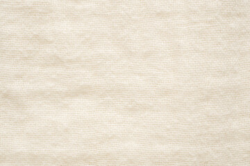 White handmade linen canvas fabric texture background