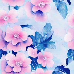 Watercolor Botanicals: Seamless Patterns and Textures, GENERATIVE AI