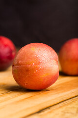 Organic and tasty peach detail