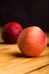 Organic and tasty peach detail