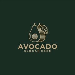 avocado logo design luxury