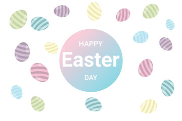 Colorful Easter Egg And Frame Isolated On White Background. Vector