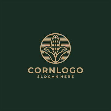 corn logo design luxury