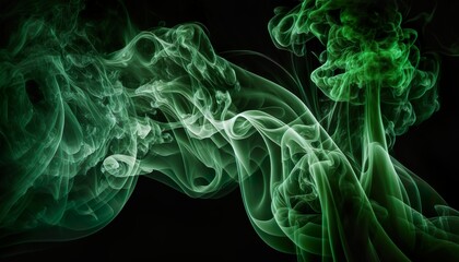 Fototapeta premium Abstract colored smoke on a dark background, smoky vape colored background generative by AI