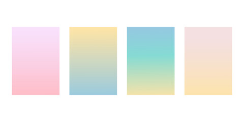 Fototapeta premium set of Abstract colorful backgrounds. Vector illustration for your graphic design, banner, summer poster, website.