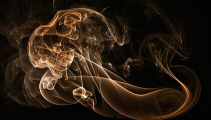 Abstract colored smoke on a dark background, smoky vape colored background generative by AI